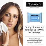 Neutrogena Makeup Remover Ultra-Soft Cleansing Towelettes, 25 Count, 7.2" x 6.4"