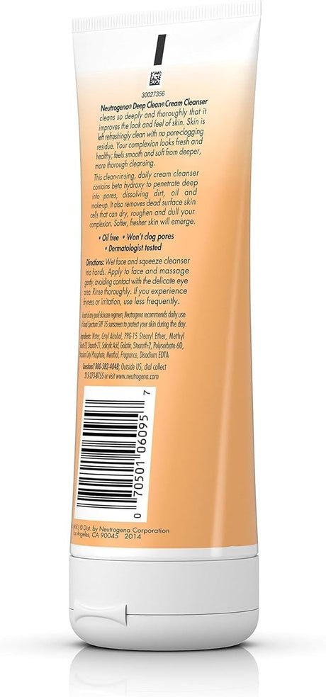 Neutrogena Deep Clean Cream Cleanser, 7 oz
