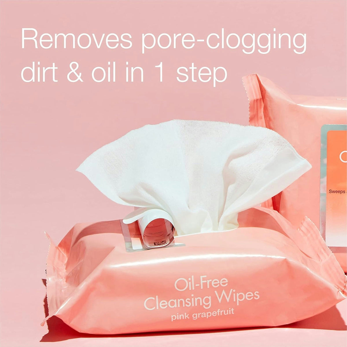 Neutrogena Pink Grapefruit Cleansing Wipes, Acne-Prone Skin Towelettes, Pack of 25