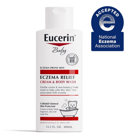 Eucerin Baby Eczema Relief Cream & Body Wash, Unscented, 13.5 fl oz