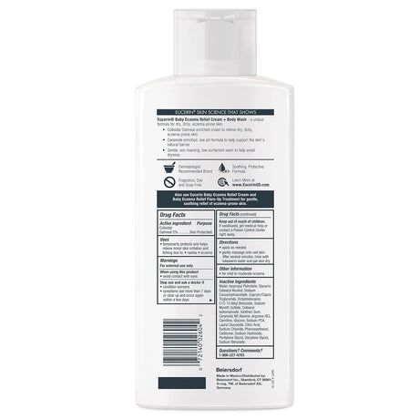 Eucerin Baby Eczema Relief Cream & Body Wash, Unscented, 13.5 fl oz