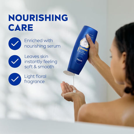 Nivea Body Wash Nourishing Care with Nourishing Serum, 20 fl oz