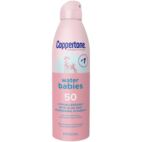 Coppertone Water Babies Sunscreen Spray, SPF 50, 6 oz