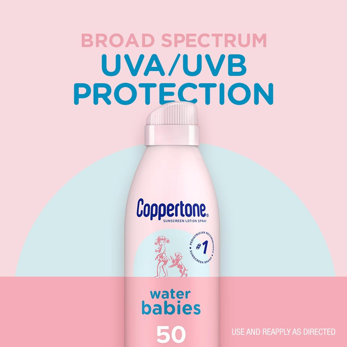Coppertone Water Babies Sunscreen Spray, SPF 50, 6 oz