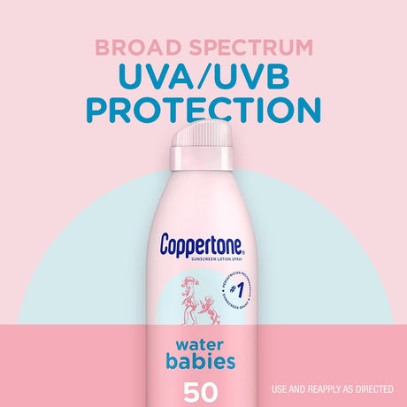 Coppertone Water Babies Sunscreen Spray, SPF 50, 6 oz