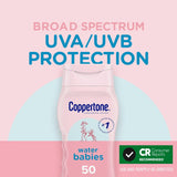 Coppertone Water Babies Sunscreen Lotion, SPF 50, 8 fl oz
