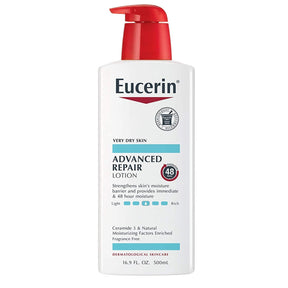 Eucerin Advanced Repair Lotion, Fragrance Free, 16.9 fl oz