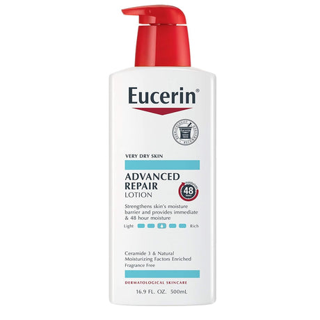 Eucerin Advanced Repair Lotion, Fragrance Free, 16.9 fl oz