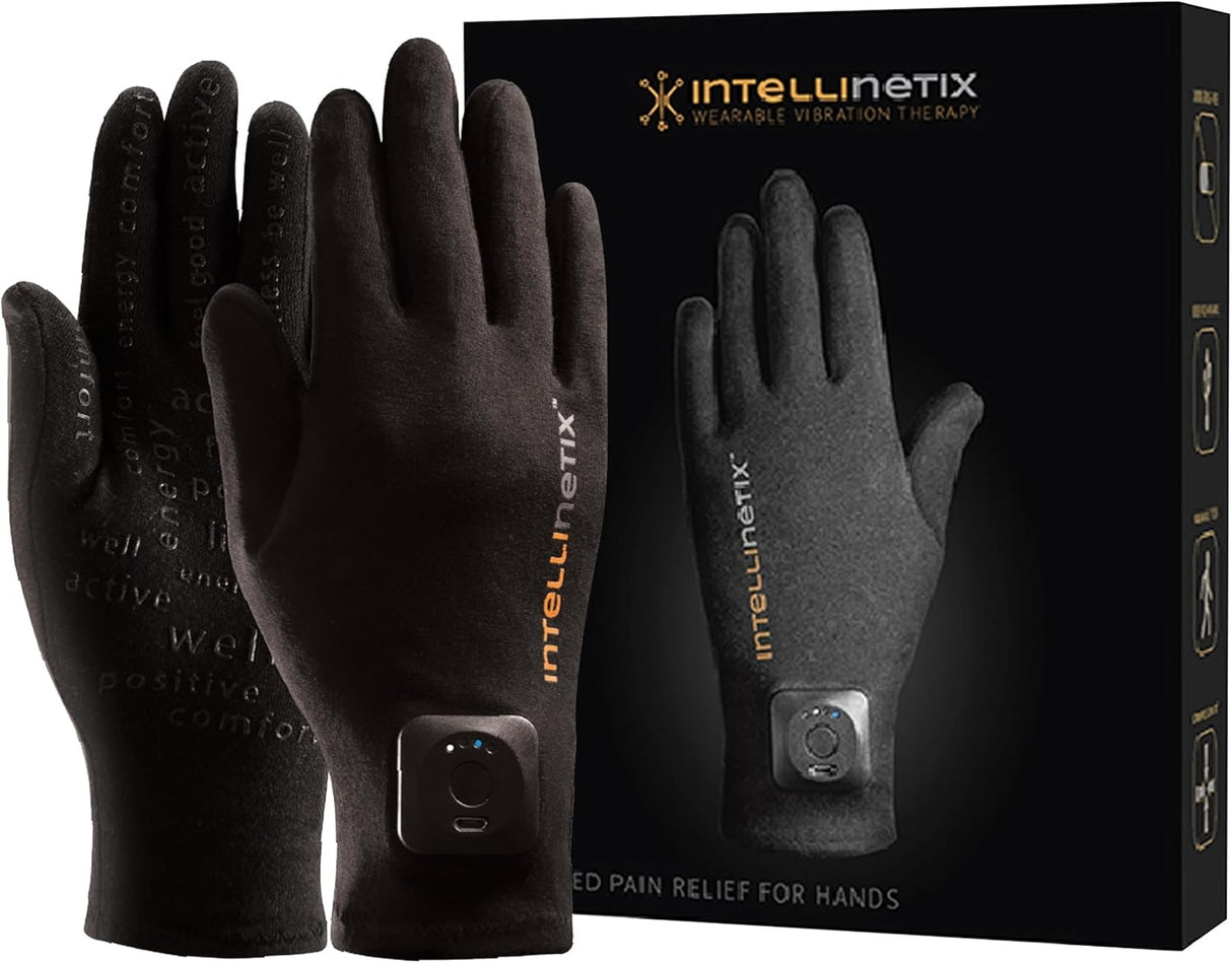 Intellinetix Vibration Therapy Gloves, Medium