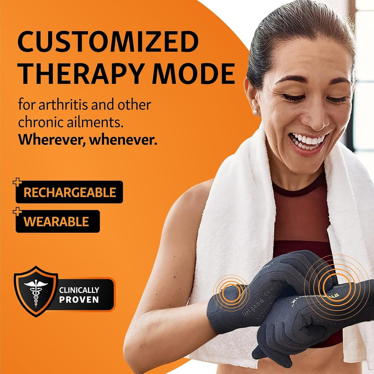 Intellinetix Vibration Therapy Gloves, Medium