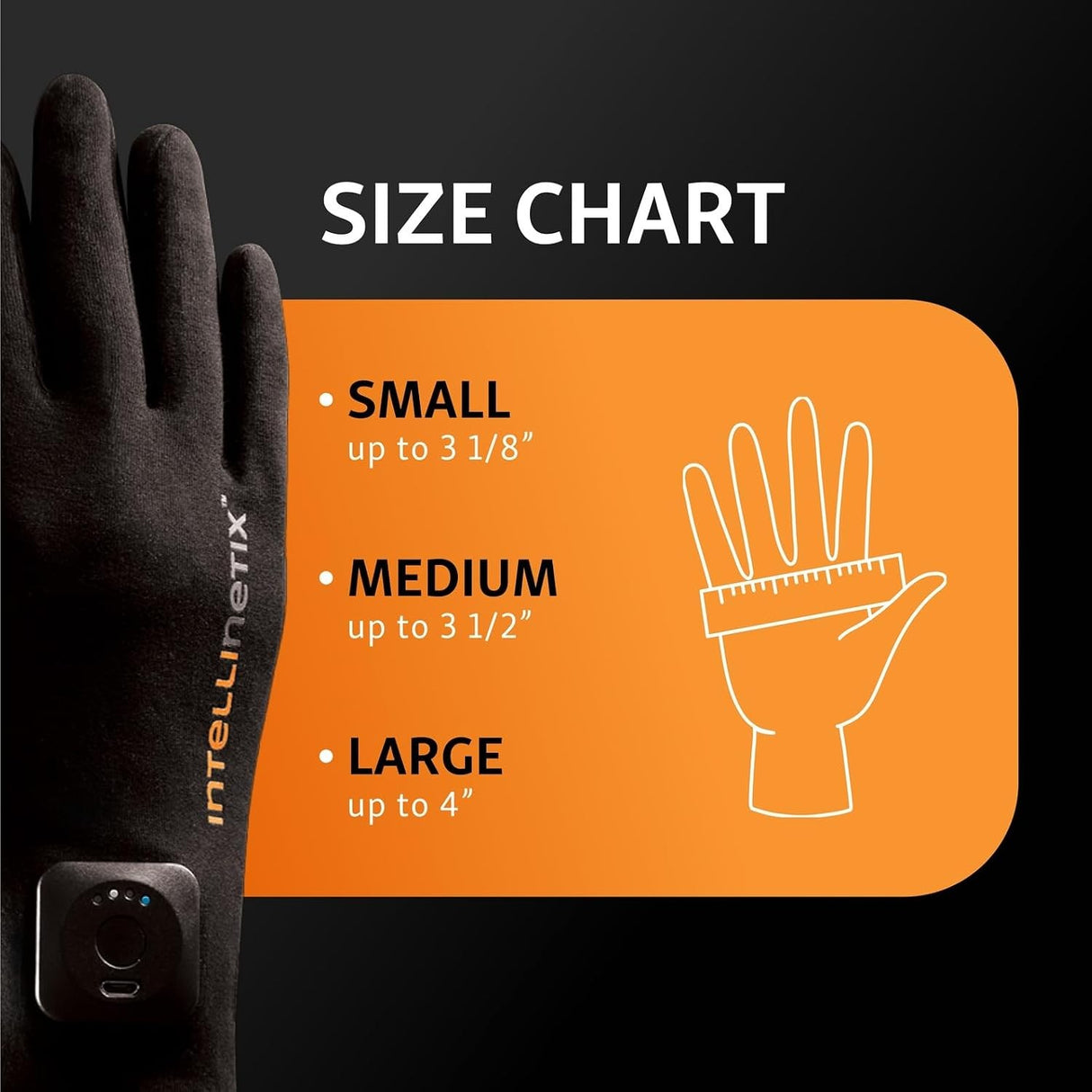 Intellinetix Vibration Therapy Gloves, Medium