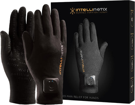 Intellinetix Vibration Therapy Gloves, Left & Right Hand, Large
