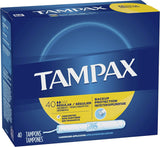 Tampax Tampons Regular Absorbency Unscented Cardboard Applicator, Box of 40
