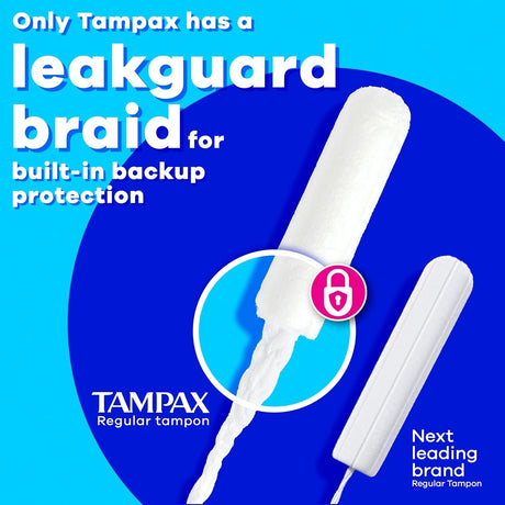 Tampax Pearl Tampons Super Absorbency, Unscented, 50 Count