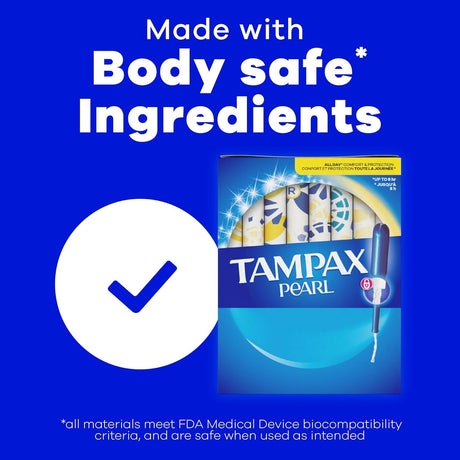 Tampax Pearl Tampons with Leakguard Braid, Light Absorbency, Unscented, 100 Count
