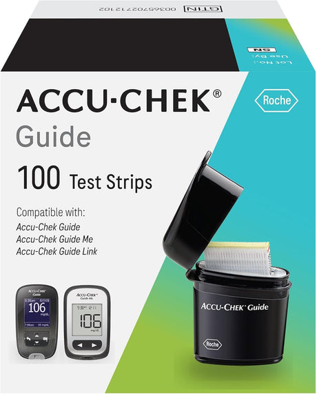 Roche Accu-Chek Guide Blood Glucose Test Strips, 100 Count