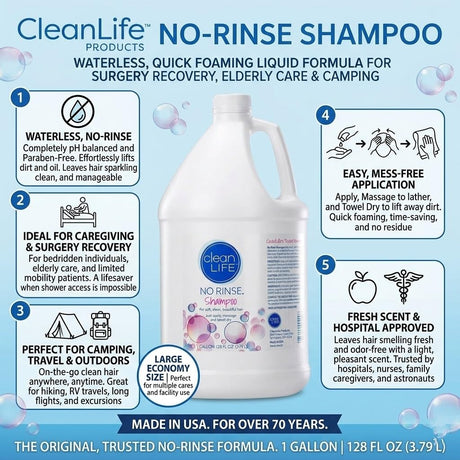 No Rinse No-Rinse Rinse-Free Shampoo, oz., Scented