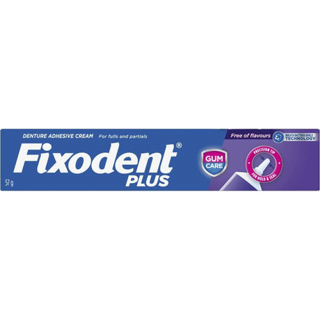 Fixodent Plus Gum Care Denture Adhesive Cream, 2 oz