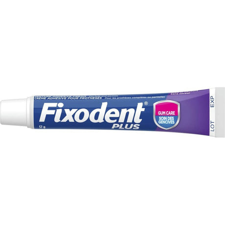Fixodent Plus Gum Care Denture Adhesive Cream, 2 oz