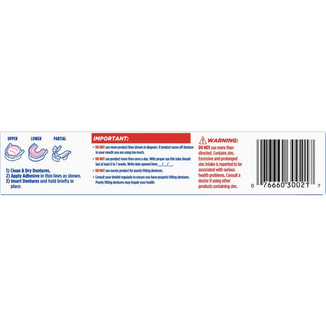 Fixodent Plus Gum Care Denture Adhesive Cream, 2 oz