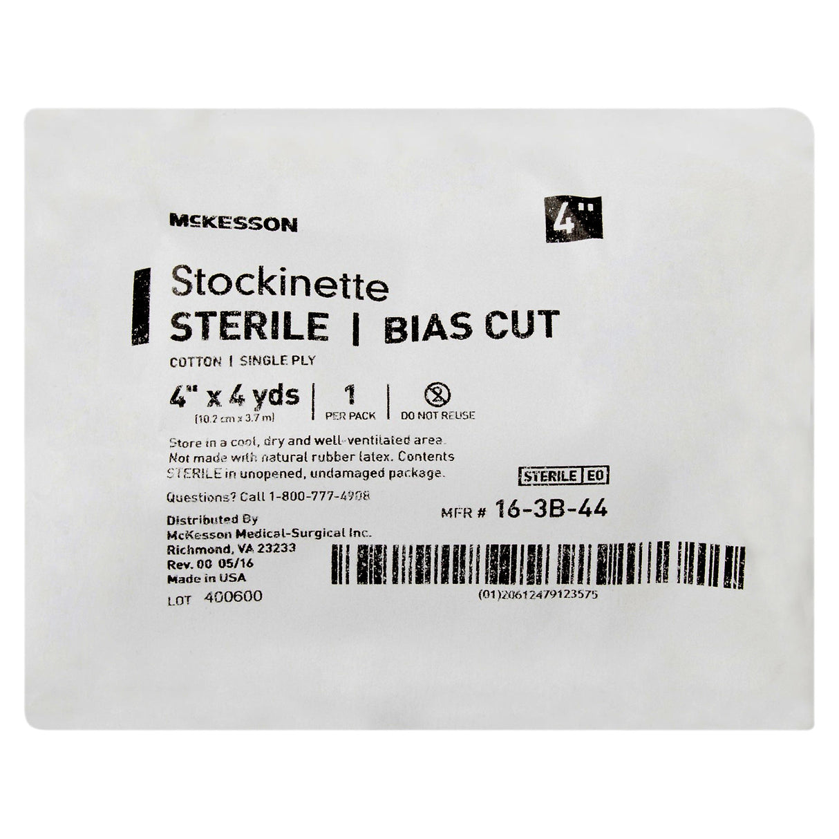 McKesson Bias Cut Stockinette, 4 Inch x 4 Yard