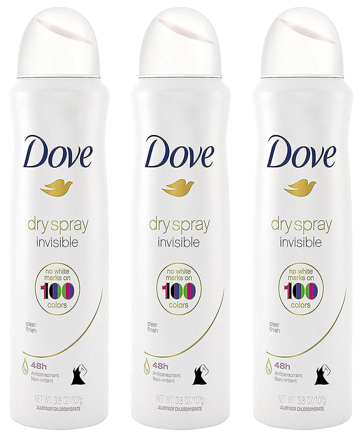 Dove Dry Spray Invisible Antiperspirant, Clear Finish Sheer Fresh Scent, 3.8 oz