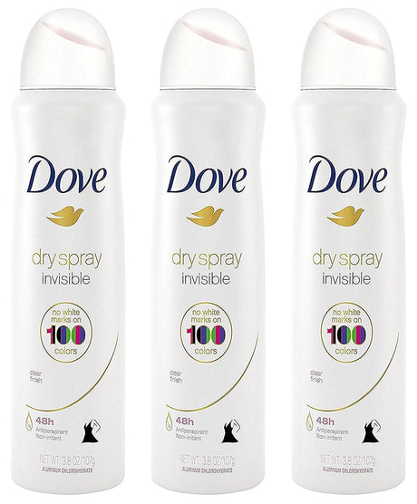 Dove Dry Spray Invisible Antiperspirant, Clear Finish Sheer Fresh Scent, 3.8 oz