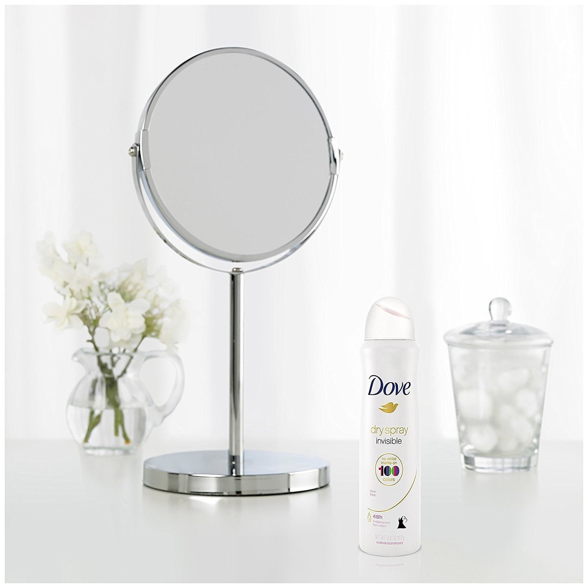 Dove Dry Spray Invisible Antiperspirant, Clear Finish Sheer Fresh Scent, 3.8 oz