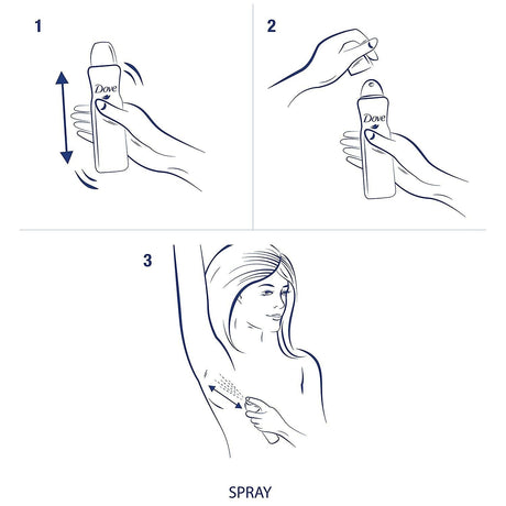 Dove Dry Spray Invisible Antiperspirant, Clear Finish Sheer Fresh Scent, 3.8 oz