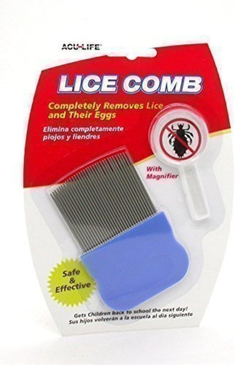 Acu-Life Metal Lice Comb with Magnifier, Single