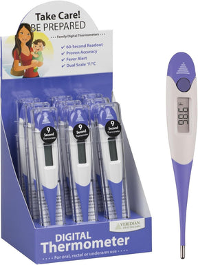Veridian Oral & Rectal Digital Stick Thermometer, Flex Tip