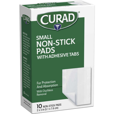 Curad nonstick Pads with Adhesive Tabs, 2 x 3 Inch