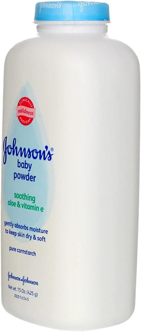 Johnson's Aloe & Vitamin E Baby Powder, Fresh Scent, 15 oz