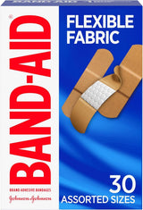 Band-Aid Flexible Fabric Tan Adhesive Strip, Assorted Sizes