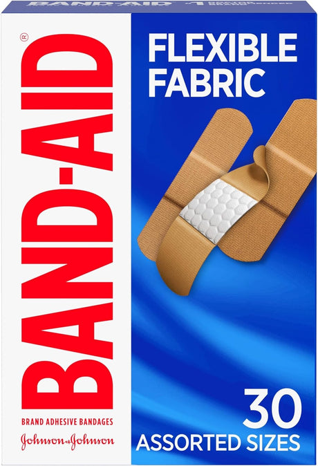 Band-Aid Flexible Fabric Tan Adhesive Strip, Assorted Sizes