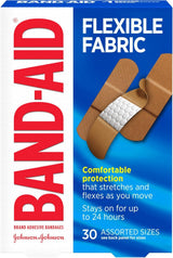 Band-Aid Flexible Fabric Tan Adhesive Strip, Assorted Sizes