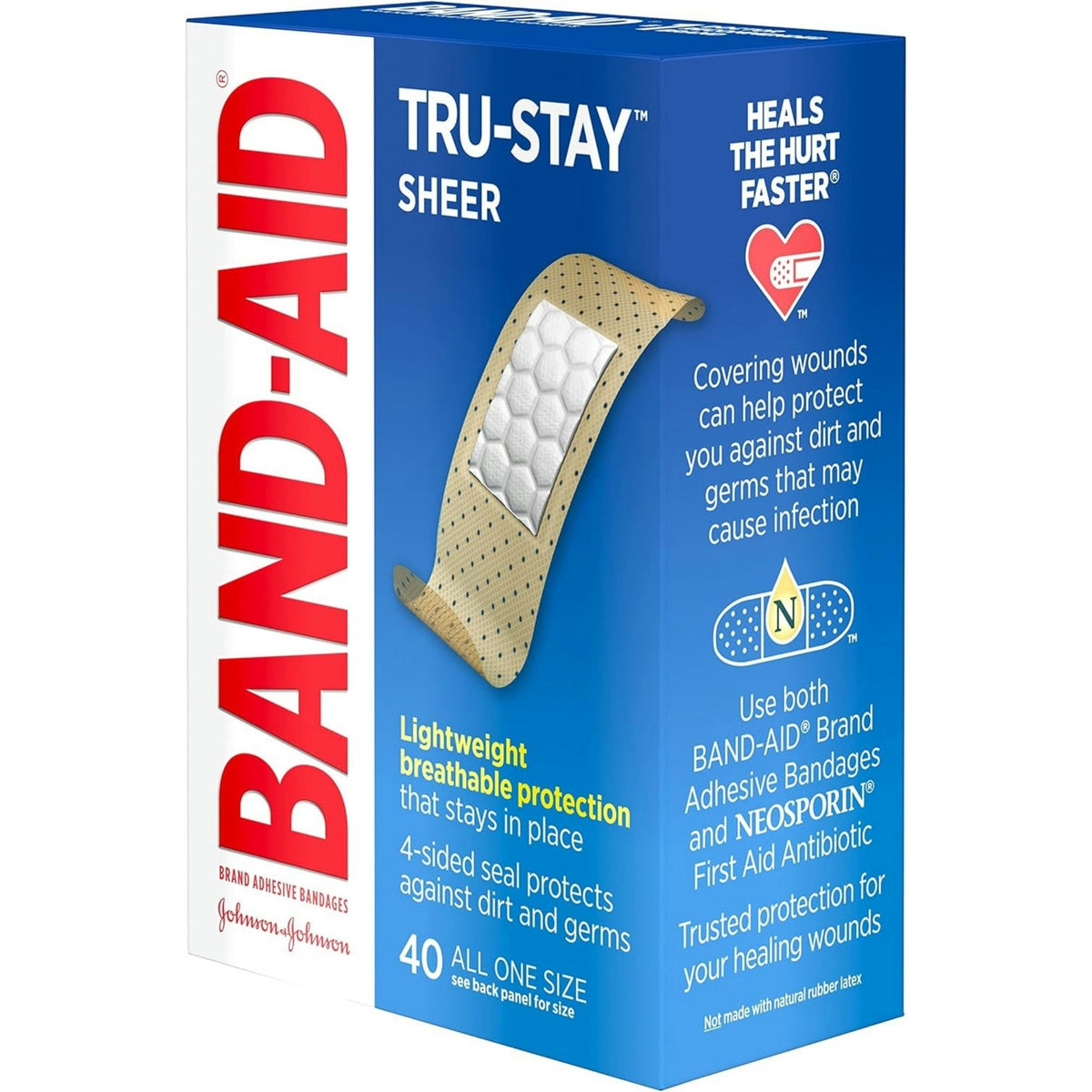 Band-Aid Tru-Stay Adhesive Strip, 3/4 x 3 Inch