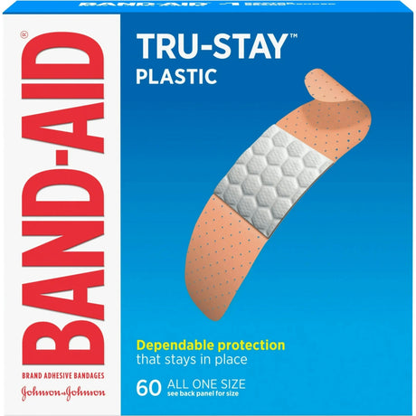Band-Aid Tru-Stay Plastic Adhesive Bandages, 3/4 x 3 Inch