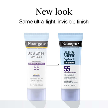Neutrogena Ultra Sheer Dry-Touch Sunscreen Lotion, SPF 55, 3 Fl Oz