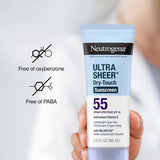 Neutrogena Ultra Sheer Dry-Touch Sunscreen Lotion, SPF 55, 3 Fl Oz