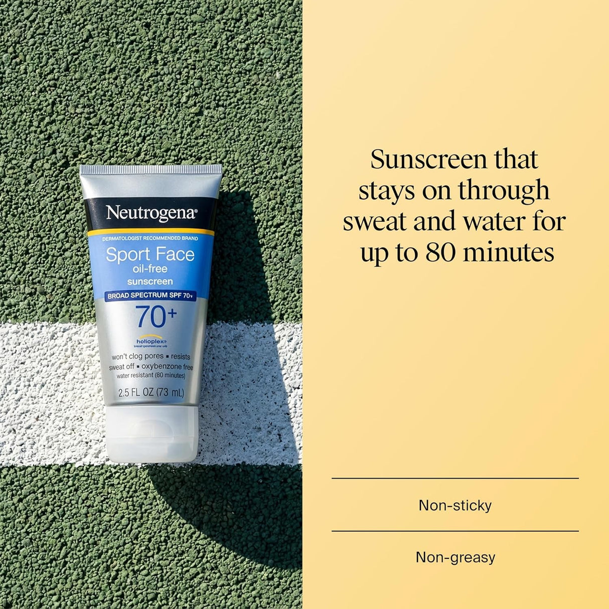 Neutrogena Sport Face Oil-Free Sunscreen Lotion SPF 70+, 2.5 oz