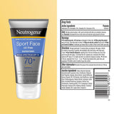 Neutrogena Sport Face Oil-Free Sunscreen Lotion SPF 70+, 2.5 oz