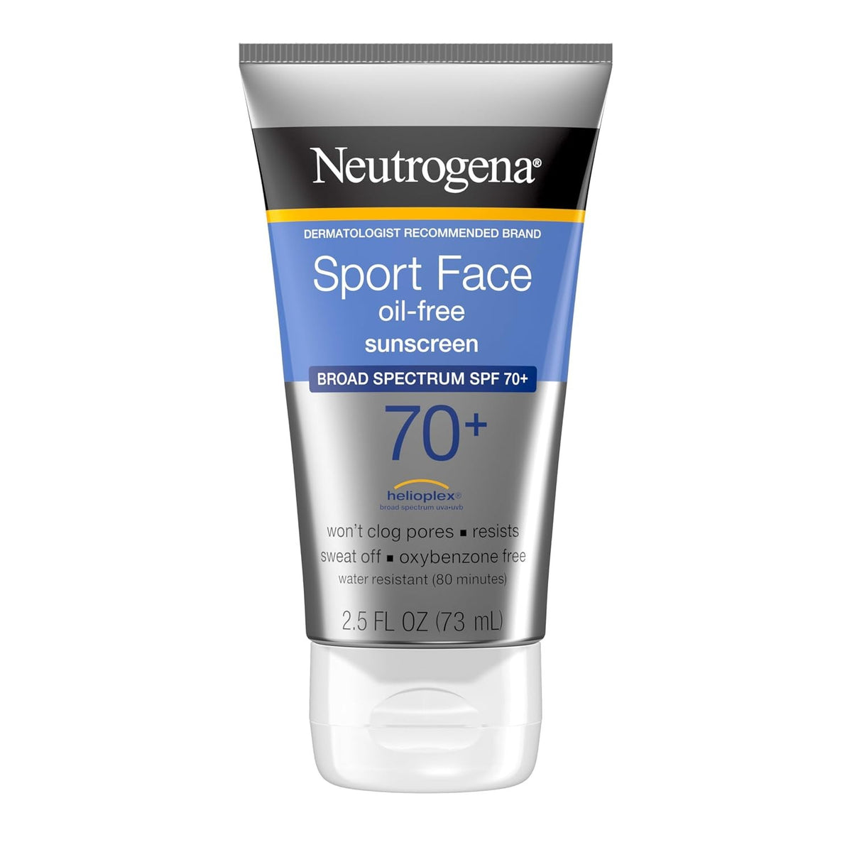 Neutrogena Sport Face Oil-Free Sunscreen Lotion SPF 70+, 2.5 oz