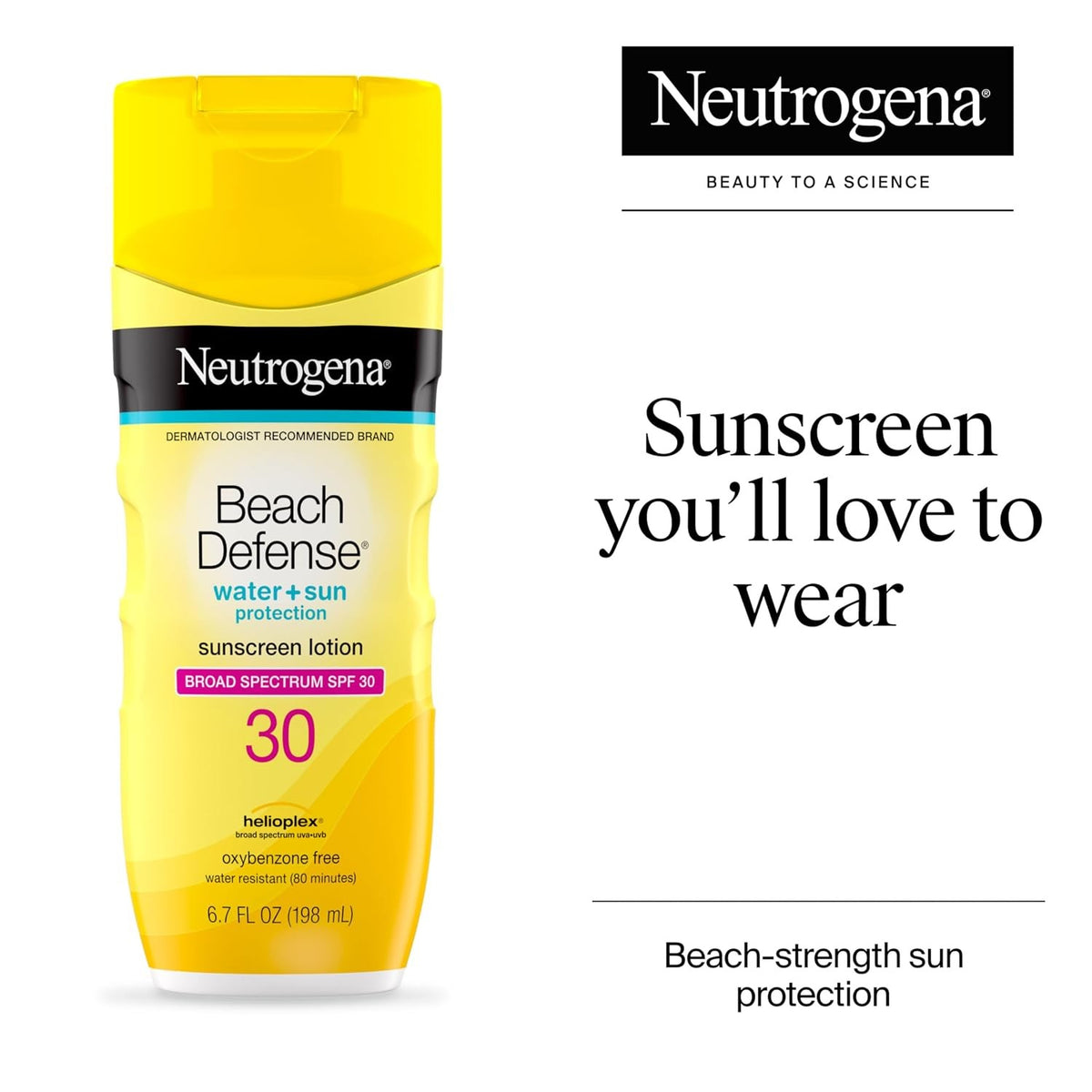 Neutrogena Beach Defense Sunscreen Lotion, SPF 30, 6.7 fl oz