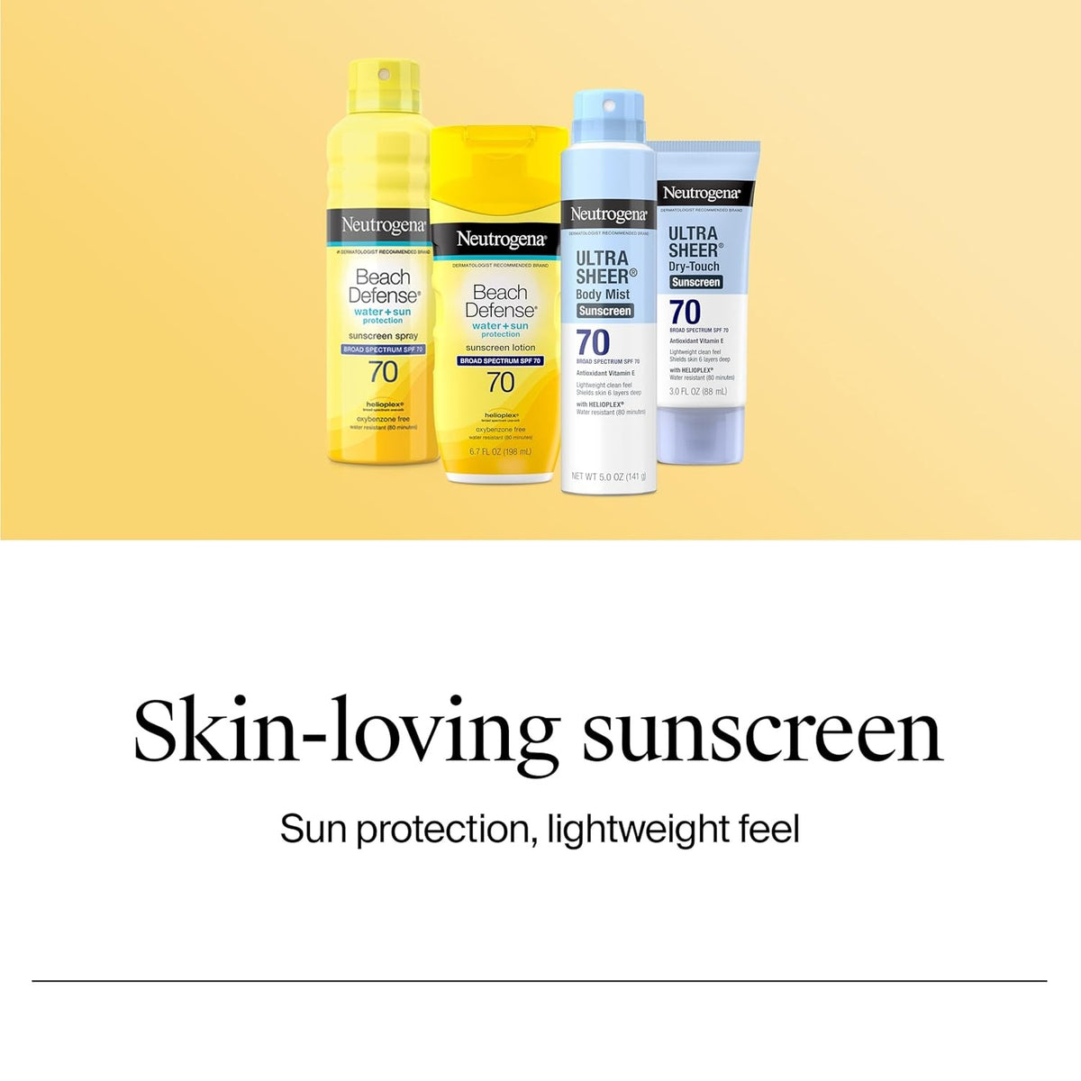 Neutrogena Beach Defense Sunscreen Lotion SPF 70, 6.7 oz
