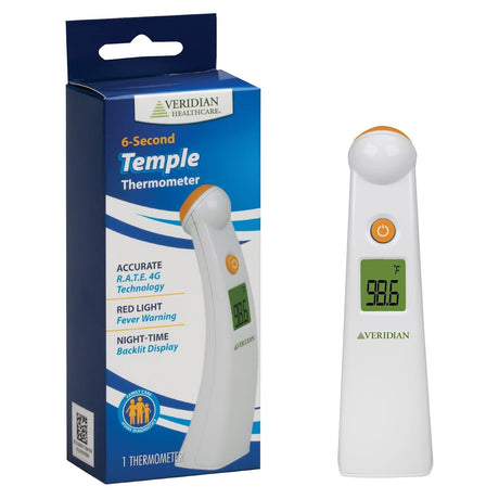 Veridian Temporal Contact Thermometer, LCD Display