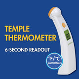 Veridian Temporal Contact Thermometer, LCD Display