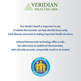 Veridian Temporal Contact Thermometer, LCD Display