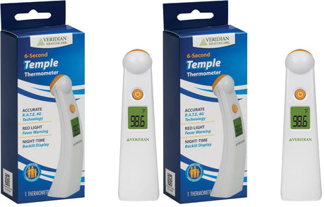 Veridian Temporal Contact Thermometer, LCD Display