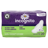 Incognito Ultra Thin Long Pads with Odor Control, Unscented